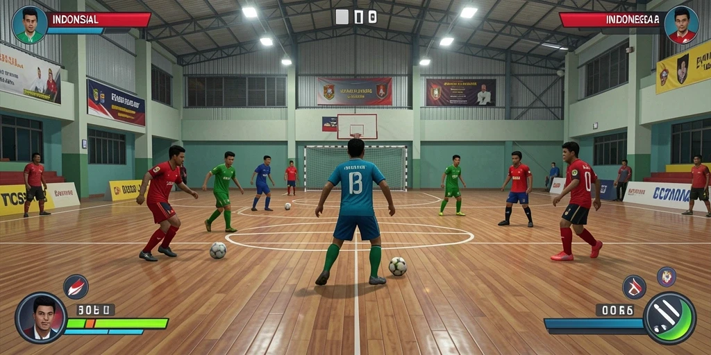 Screenshot menunjukkan level penuh tantangan yang seru.